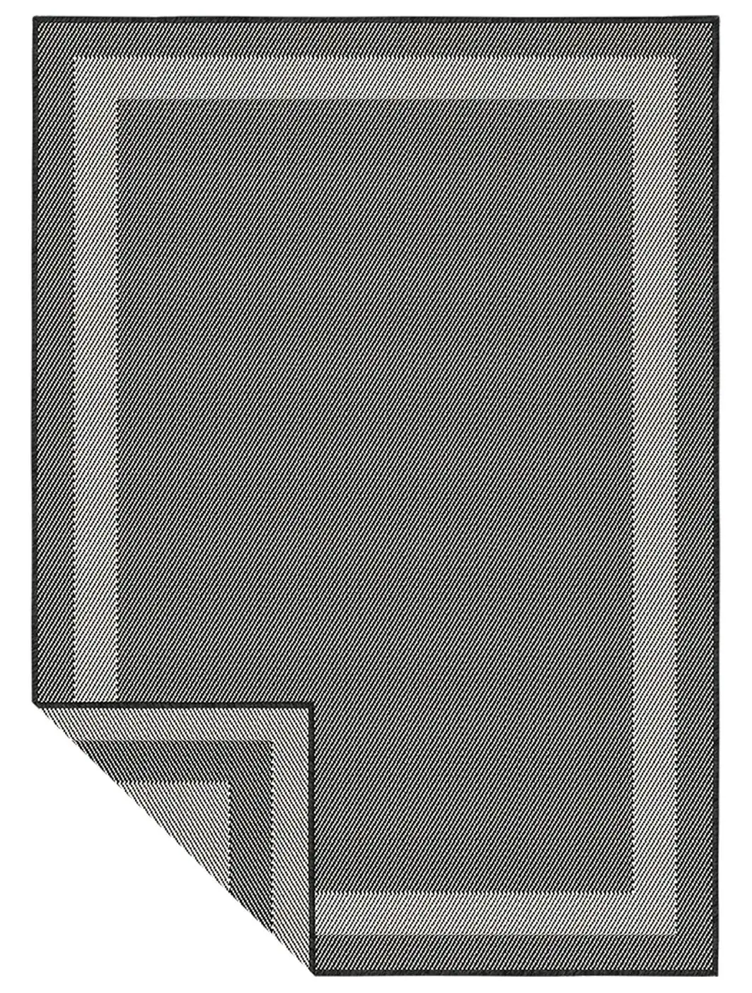 Duo Weave Indoor/Outdoor Border Charcoal Rug - Image 3