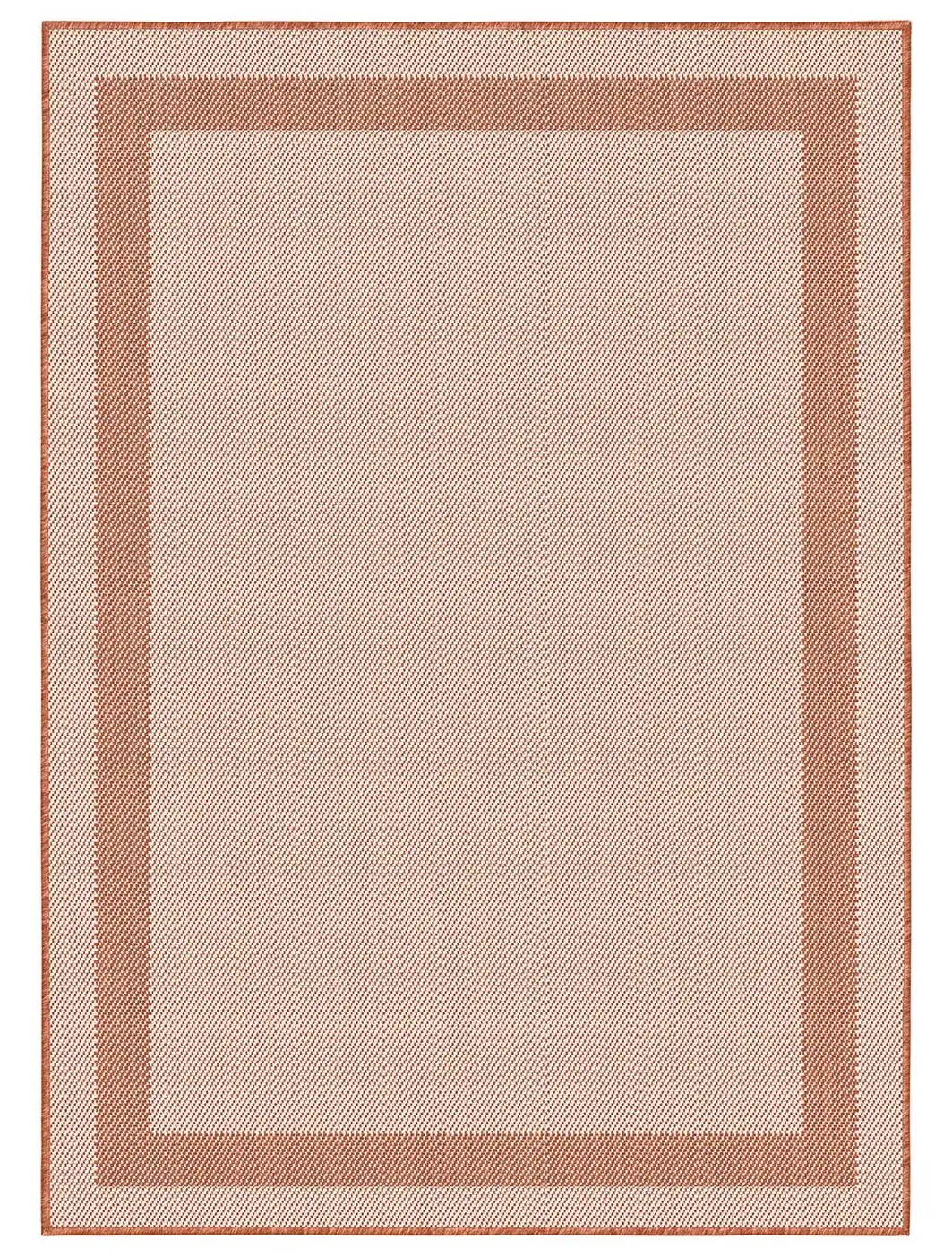 Duo Weave Indoor/Outdoor Border Rust Rug - Image 2