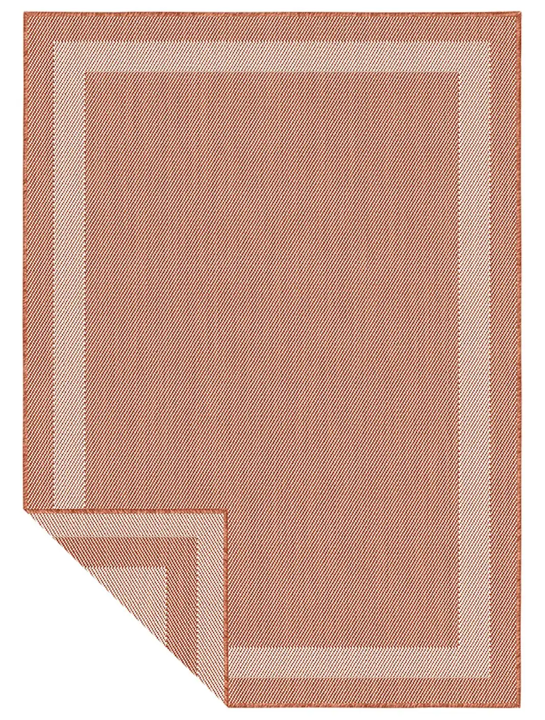 Duo Weave Indoor/Outdoor Border Rust Rug - Image 3