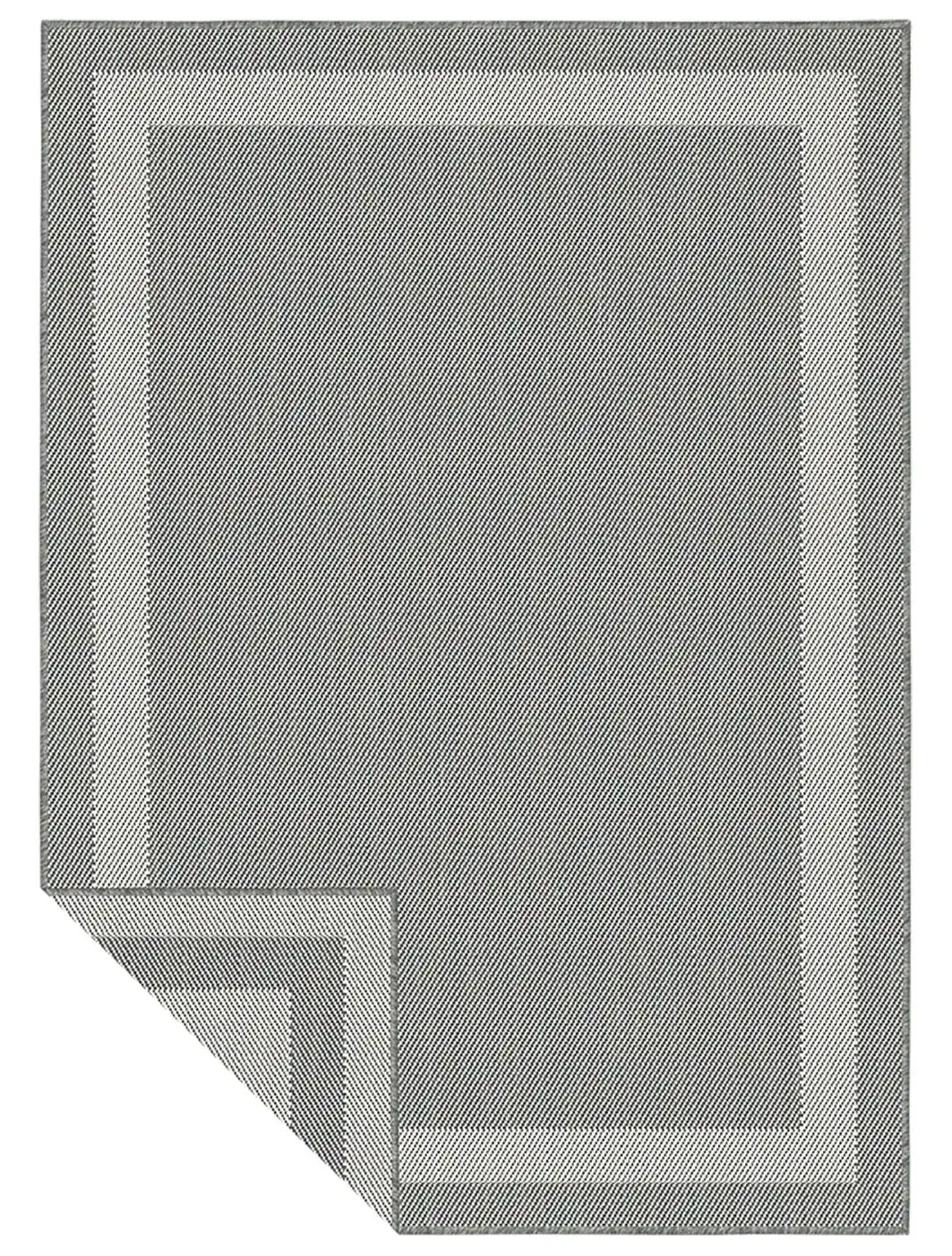 Duo Weave Indoor/Outdoor Border Silver Rug - Image 3