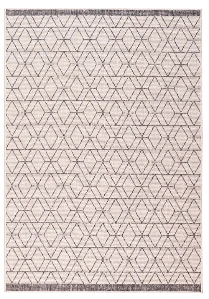 Duo Weave Indoor/Outdoor Diamonds Grey Rug - Image 4