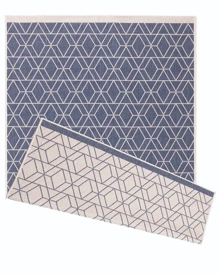Duo Weave Indoor/Outdoor Diamonds Ocean Rug - Image 5