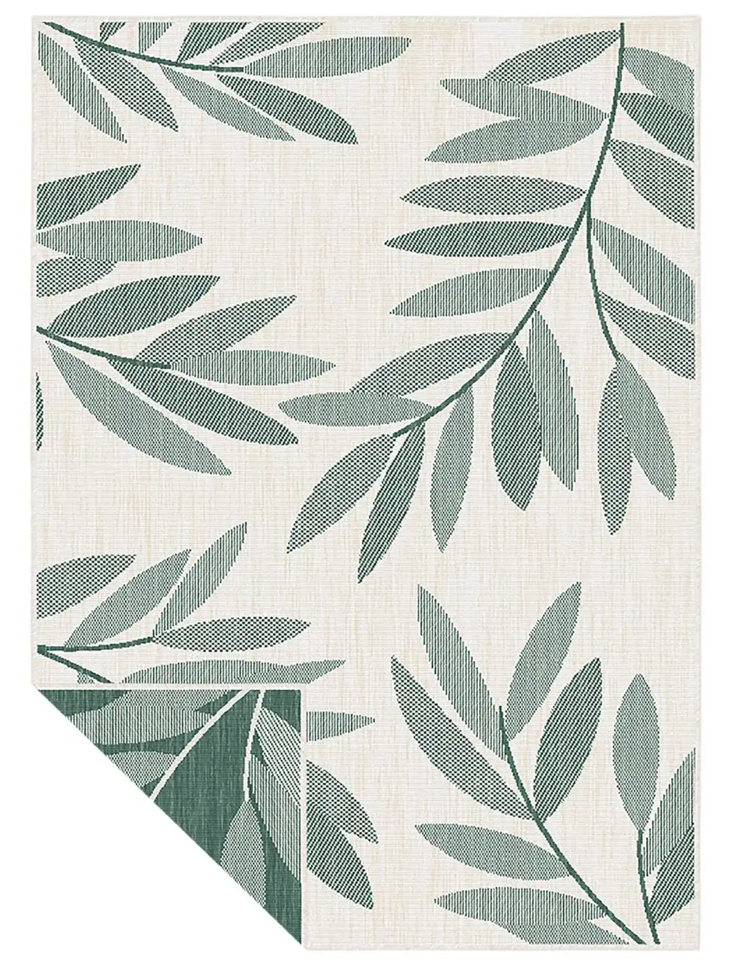 Duo Weave Indoor/Outdoor Trailing Leaves Green Rug - Image 5