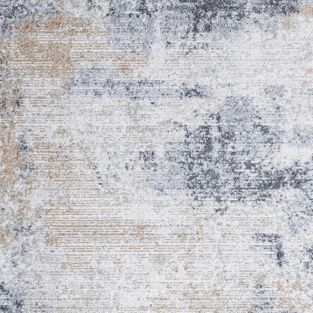 Edith Abstract Modern Marble Charcoal/Amber Rug - Image 4