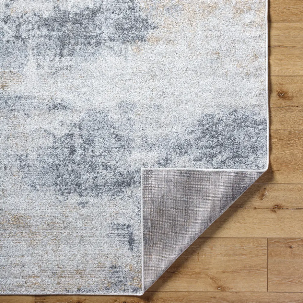 Edith Abstract Modern Marble Charcoal/Amber Rug - Image 6