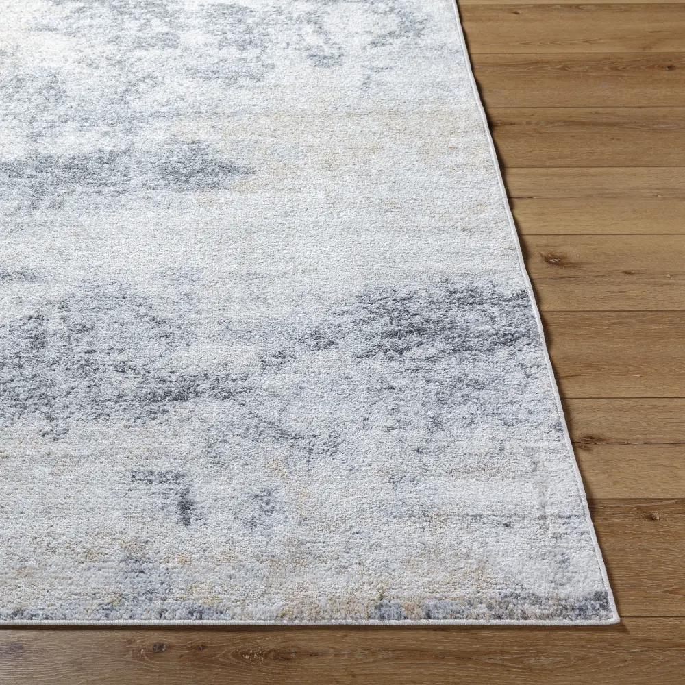 Edith Abstract Modern Marble Charcoal/Amber Rug - Image 7