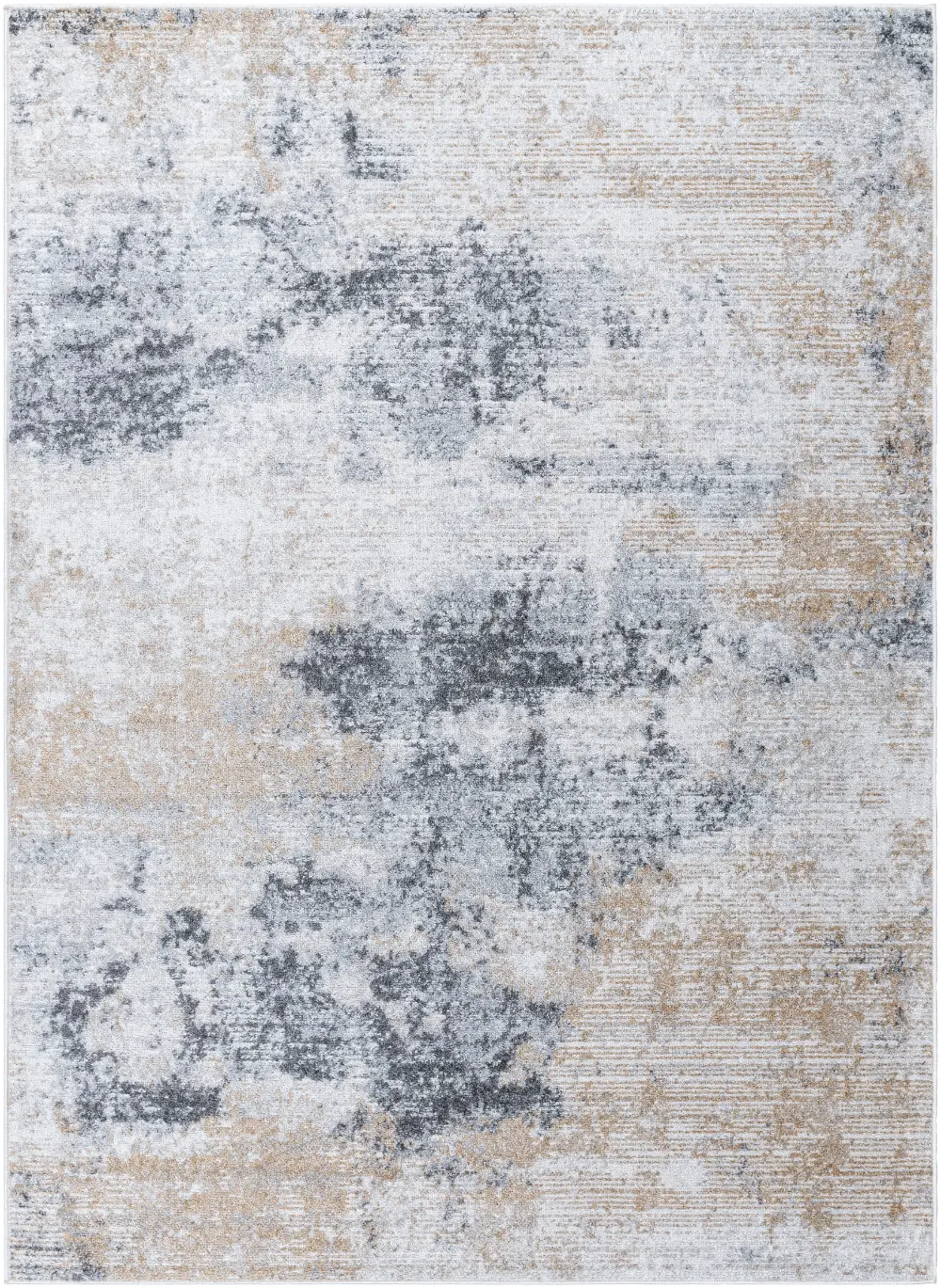 Edith Abstract Modern Marble Charcoal/Amber Rug - Image 8