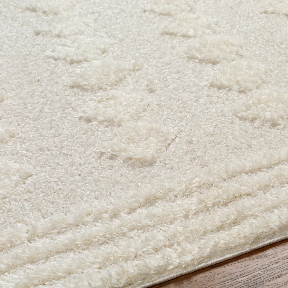 Elaheh Shaggy Modern Plush Pile Light Grey Rug - Image 2