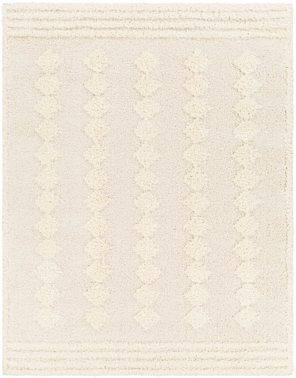 Elaheh Shaggy Modern Plush Pile Light Grey Rug - Image 7