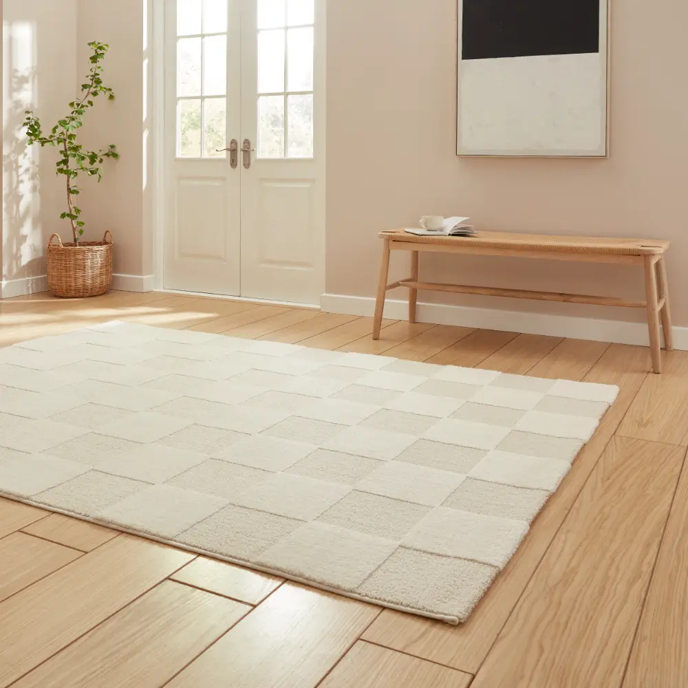 Elio 69924 Cream Modern Geometric Rug - Image 2