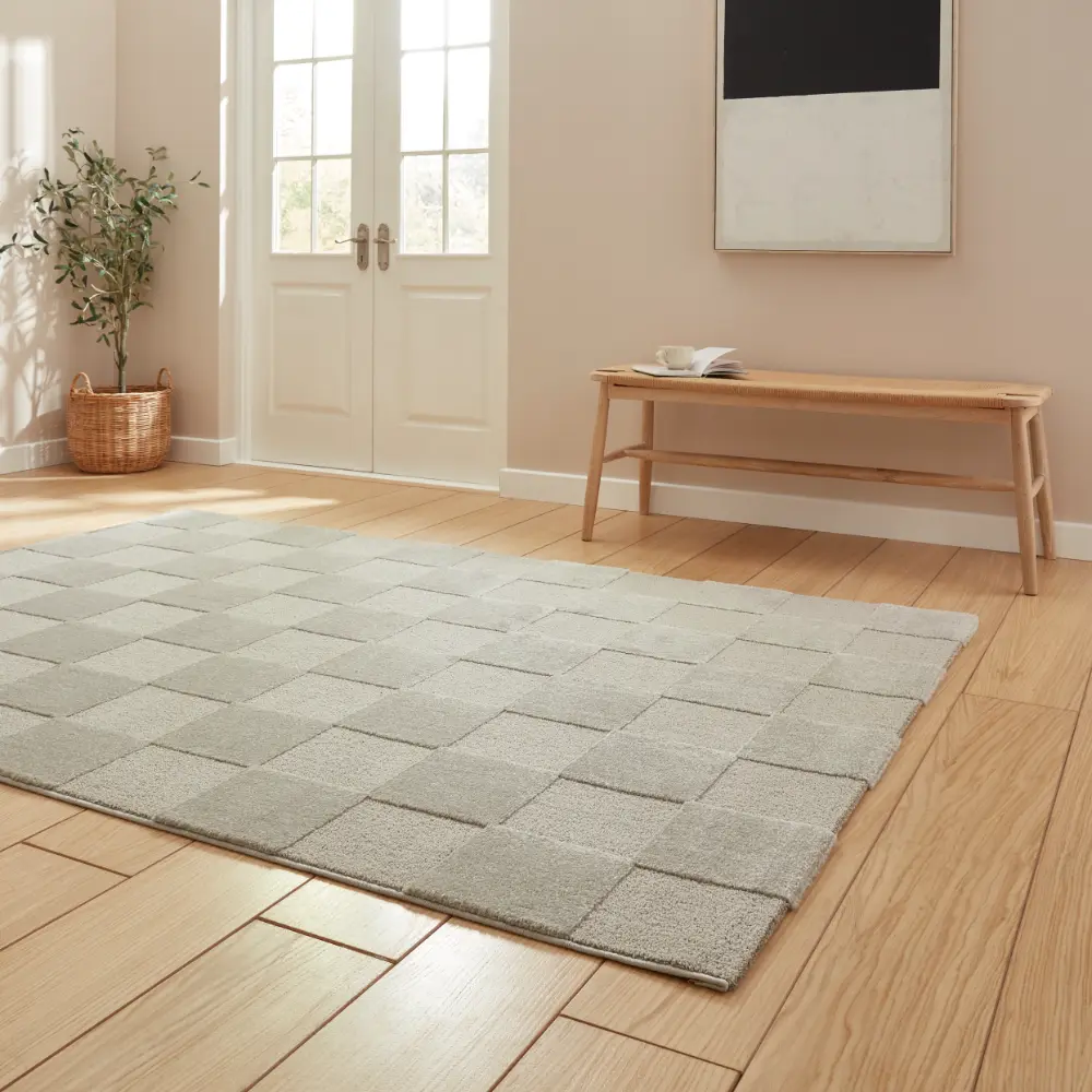 Elio 69924 Silver Modern Geometric Rug - Image 2