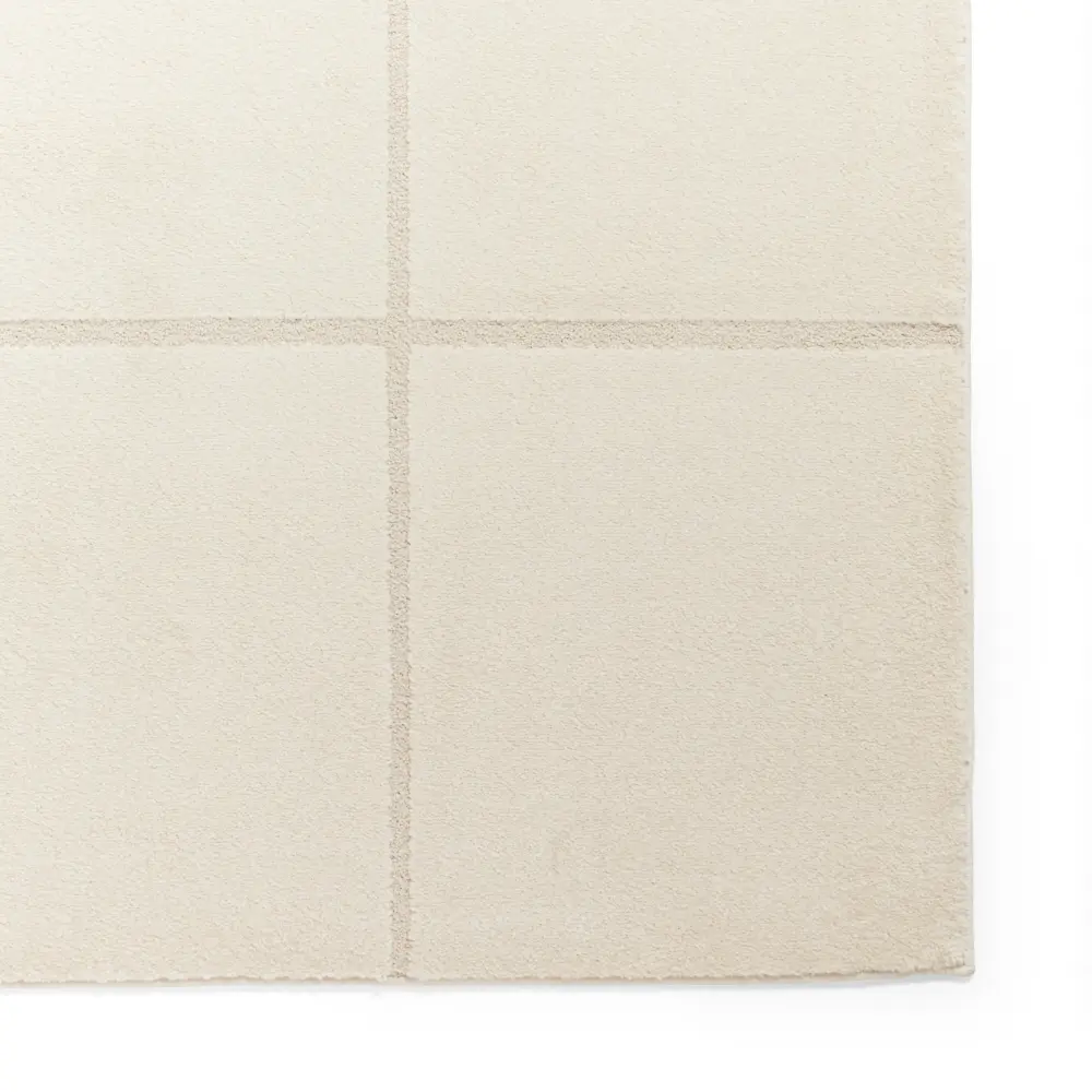 Elio 70100 Cream Modern Geometric Rug - Image 6