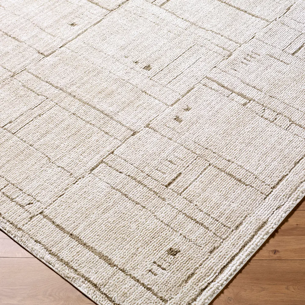 Elle Decor Alma Modern Ivory Taupe Graphic Living Dining Bedroom Rug EDAL2300 - Image 8