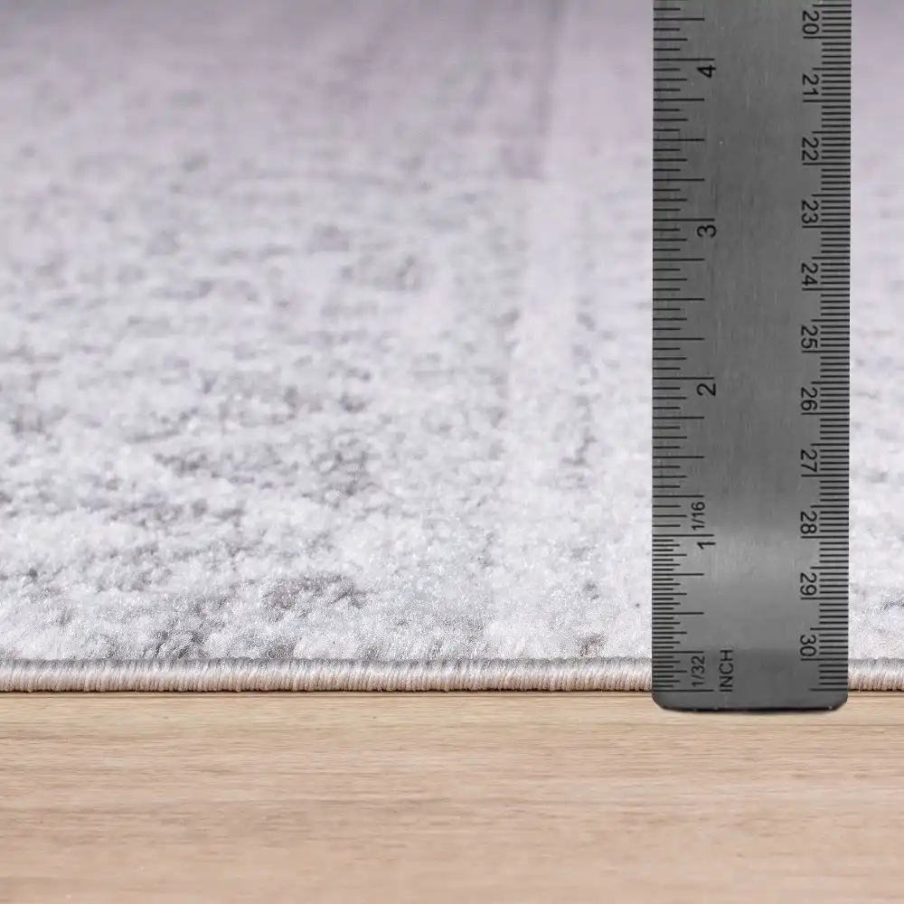 Mila Scandi Geometric Light Grey/White Rug - Image 6