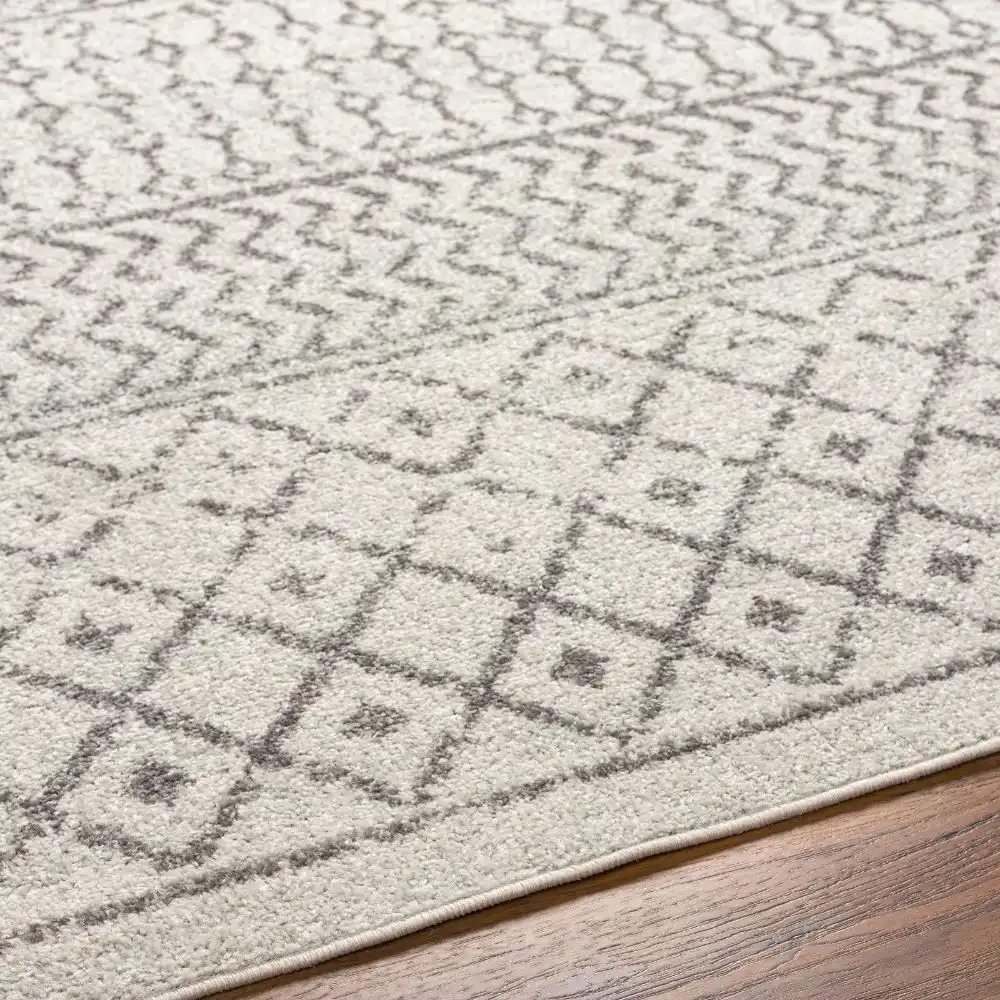 Mila Scandi Geometric Grey Rug - Image 3
