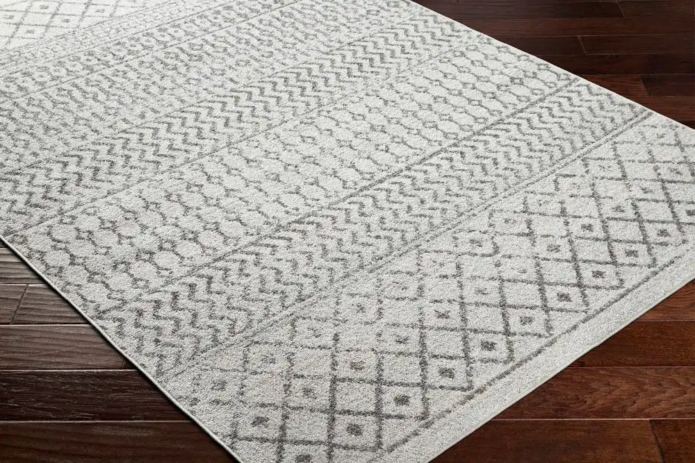 Mila Scandi Geometric Grey Rug - Image 6