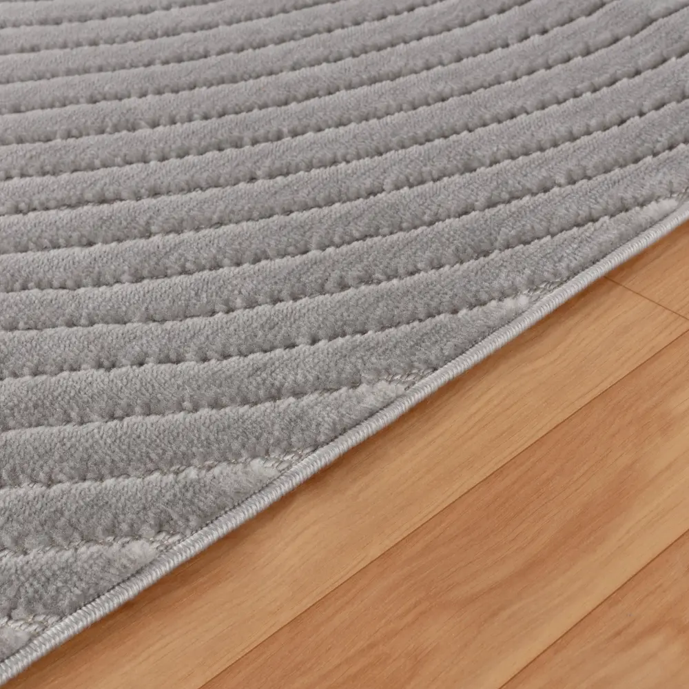 Emiko In- & Outdoor 3D High & Low Pile Textured Grey Rug - Image 6