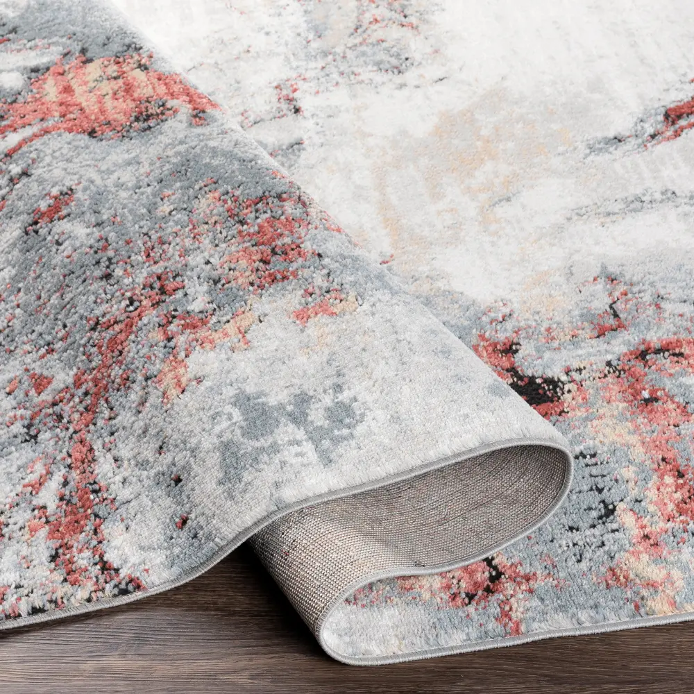 Emma Abstract Modern Marble Medium Grey Rug - Image 5