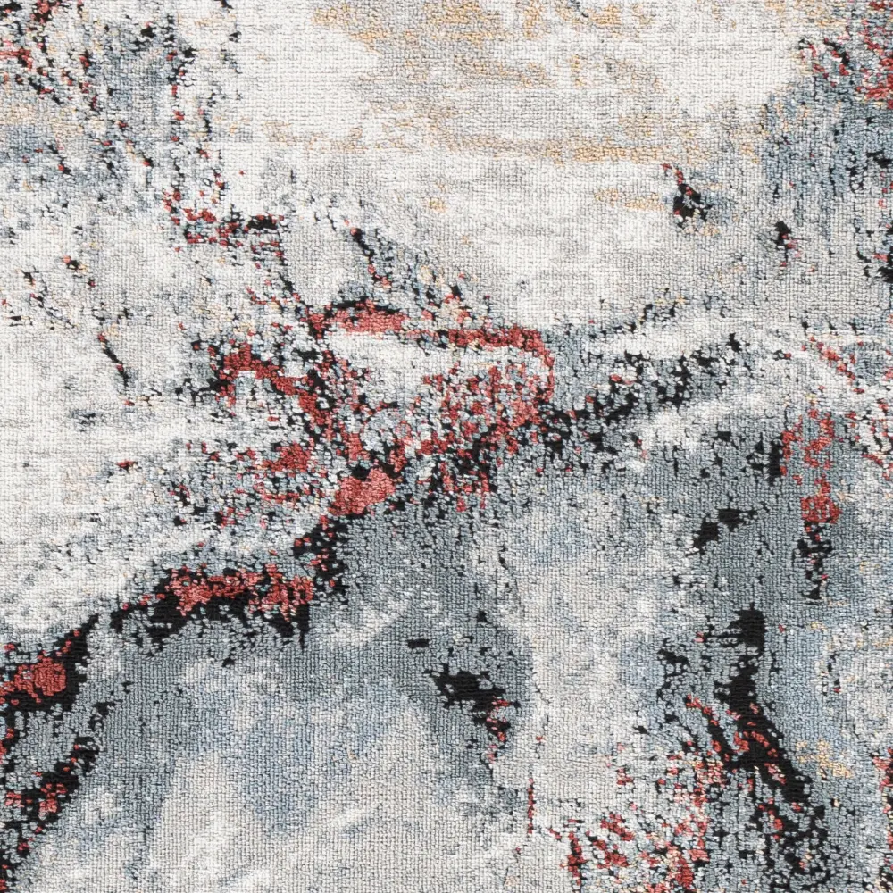 Emma Abstract Modern Marble Medium Grey Rug - Image 7