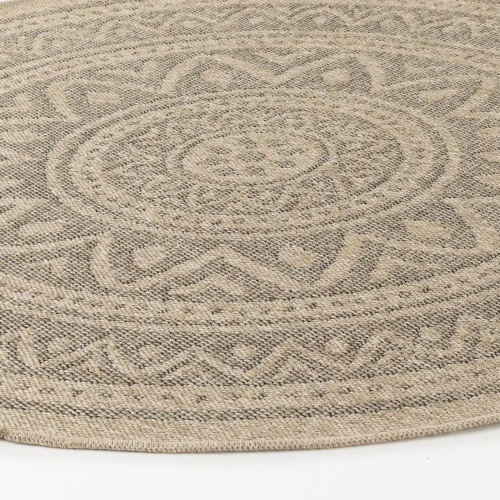 Nova In- & Outdoor Cottage Jute-Look Beige/Light Grey Rug - Image 6