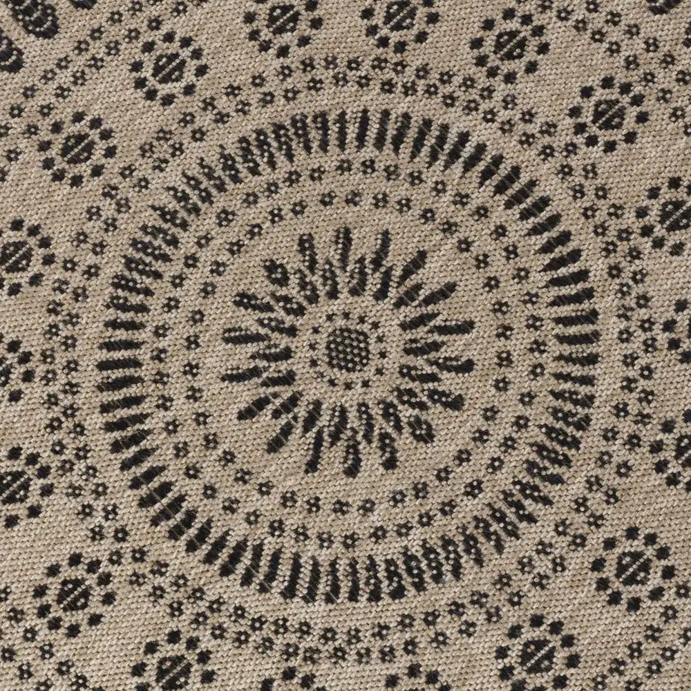 Vera In- & Outdoor Cottage Jute-Look Beige/Black Rug - Image 6