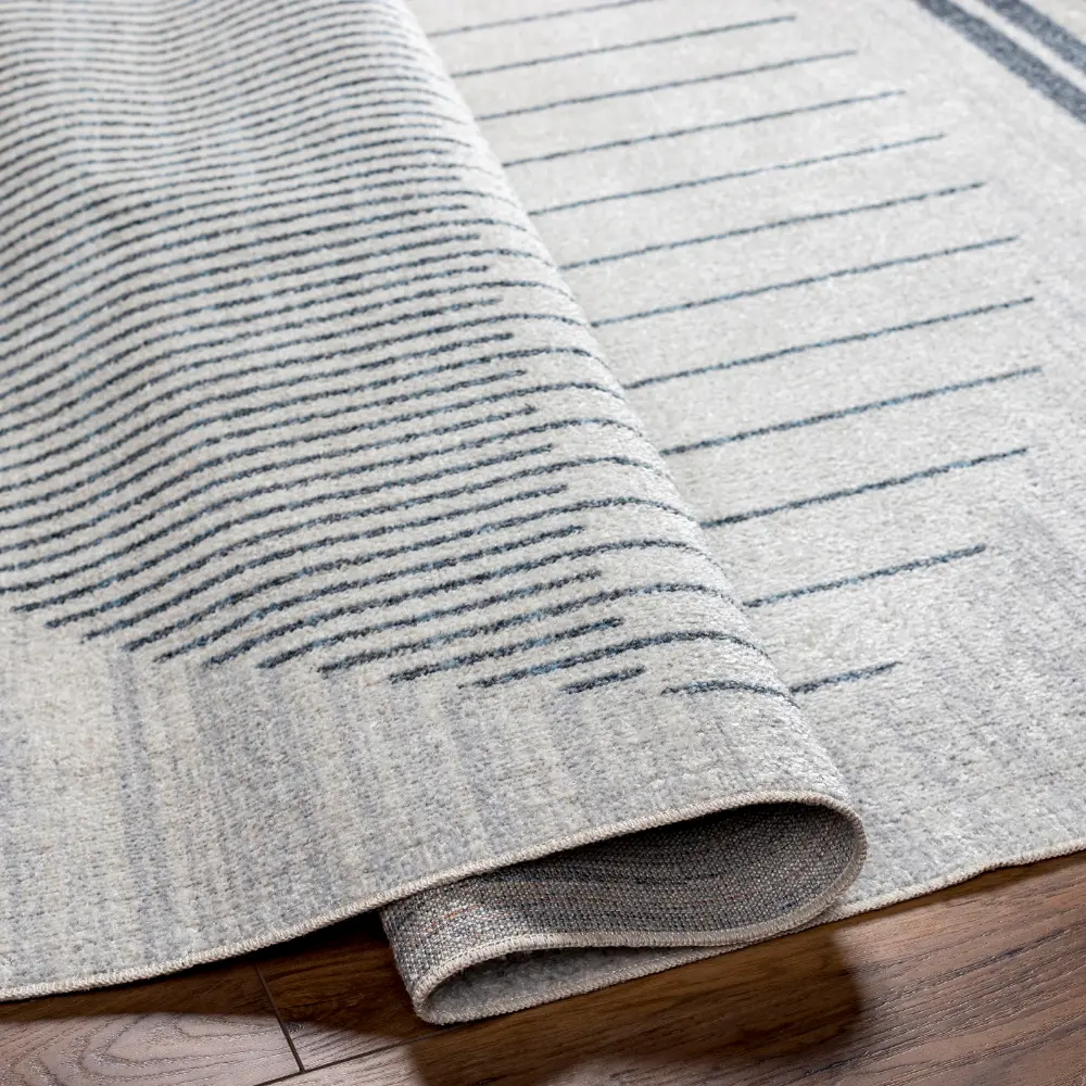 Enso Machine Washable Geometric Beige Rug - Image 6