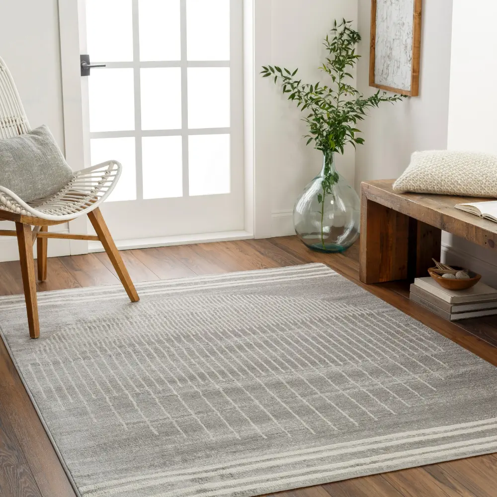 Enso Scandi Geometric Medium Grey Rug