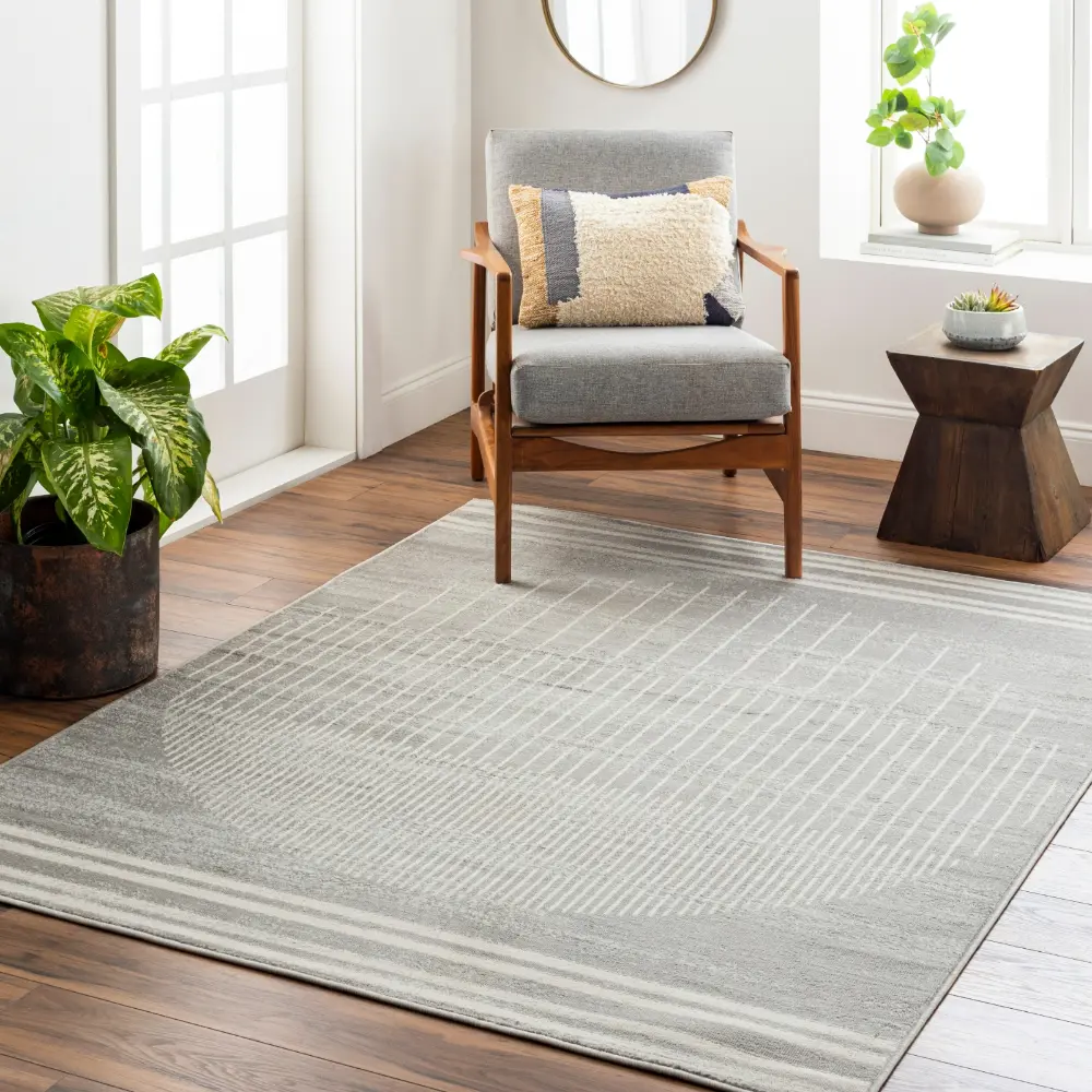 Enso Scandi Geometric Medium Grey Rug - Image 2