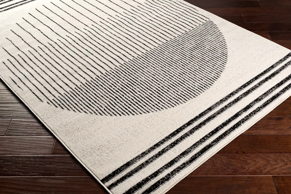 Enso Scandi Geometric White/Black Rug - Image 4