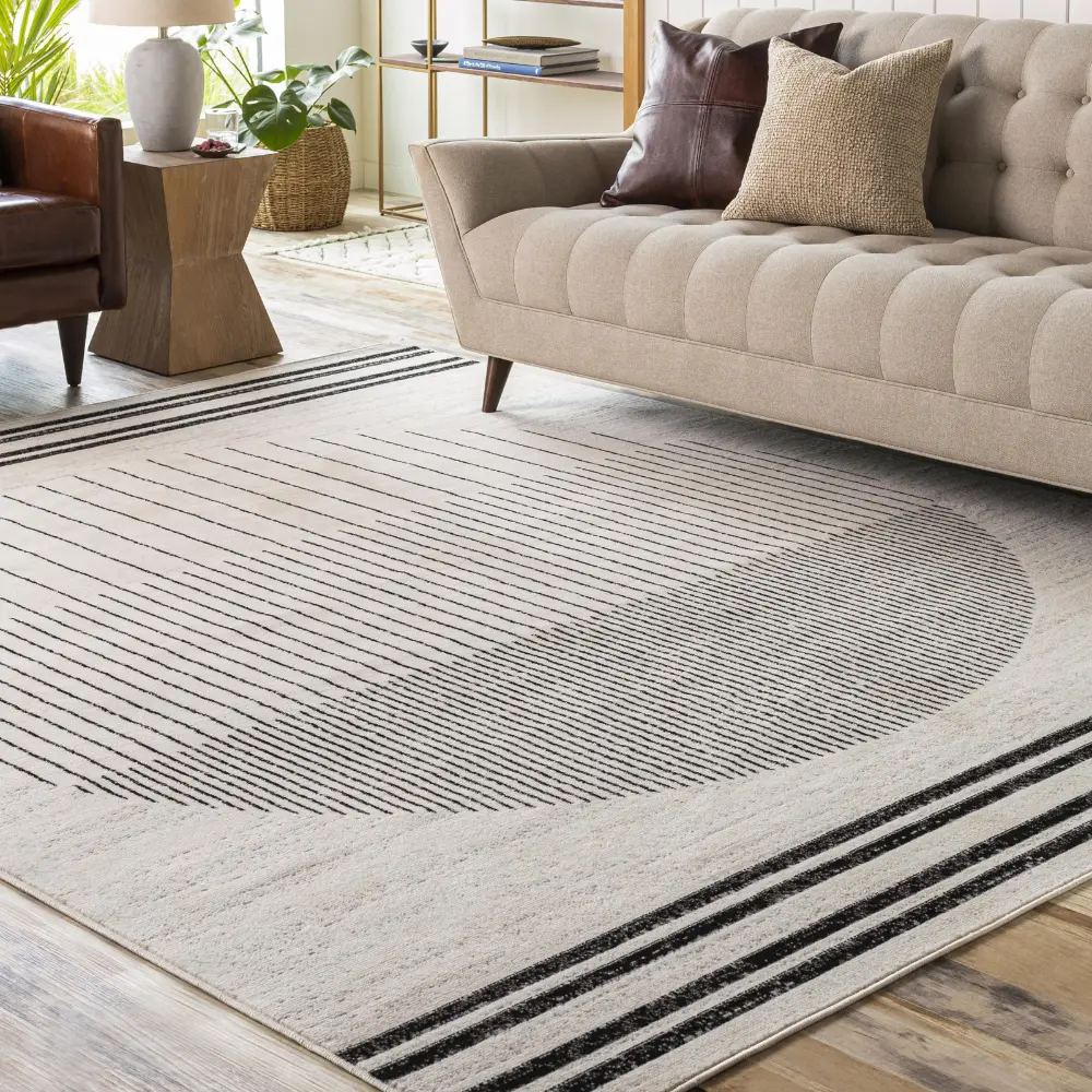 Enso Scandi Geometric White/Black Rug - Image 8