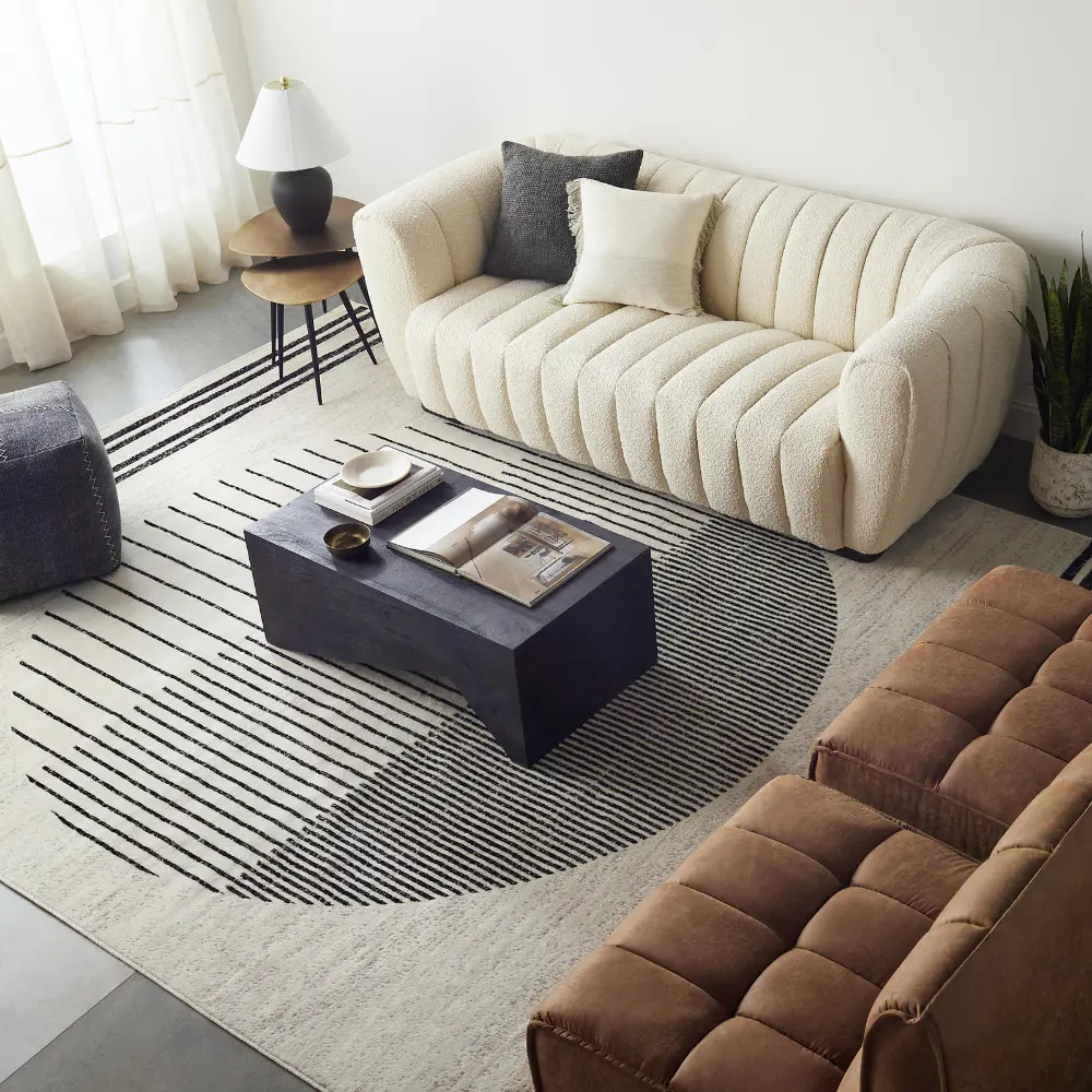 Enso Scandi Geometric White/Black Rug - Image 9