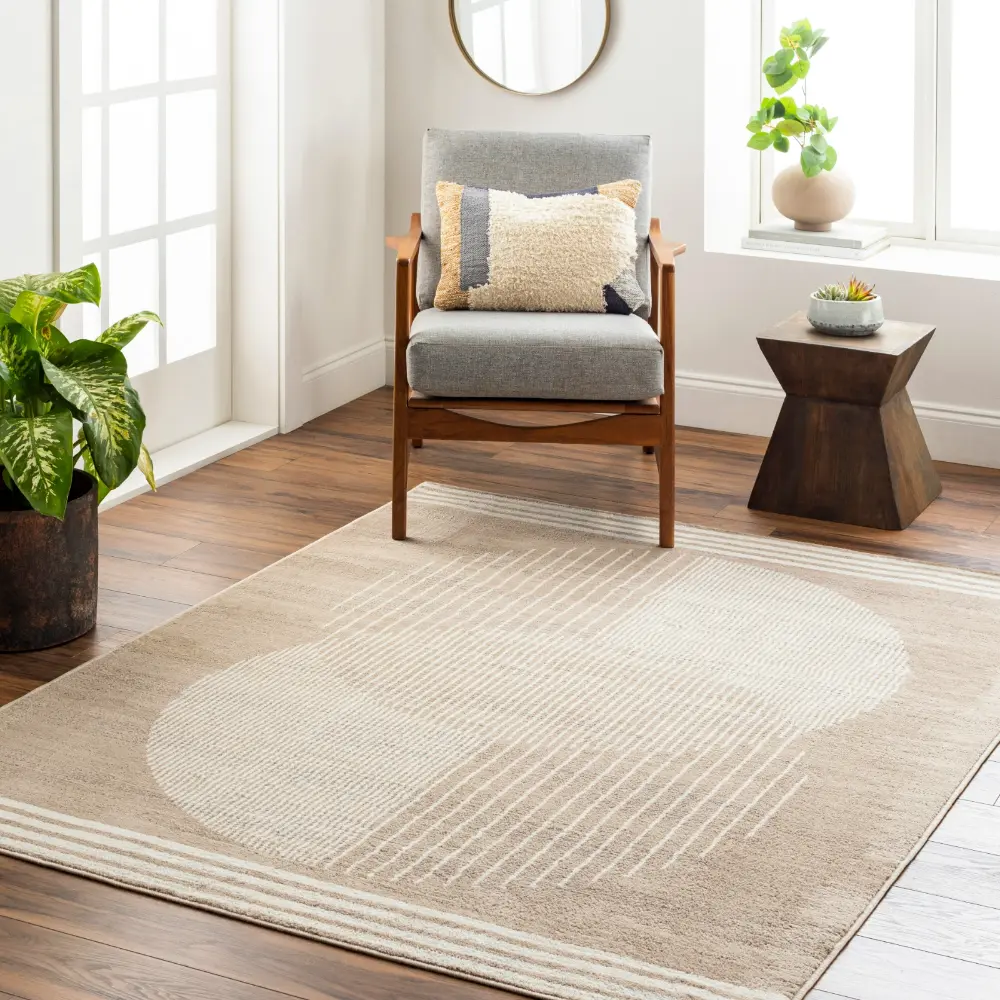 Enso2 Scandi Geometric Brown Rug - Image 6