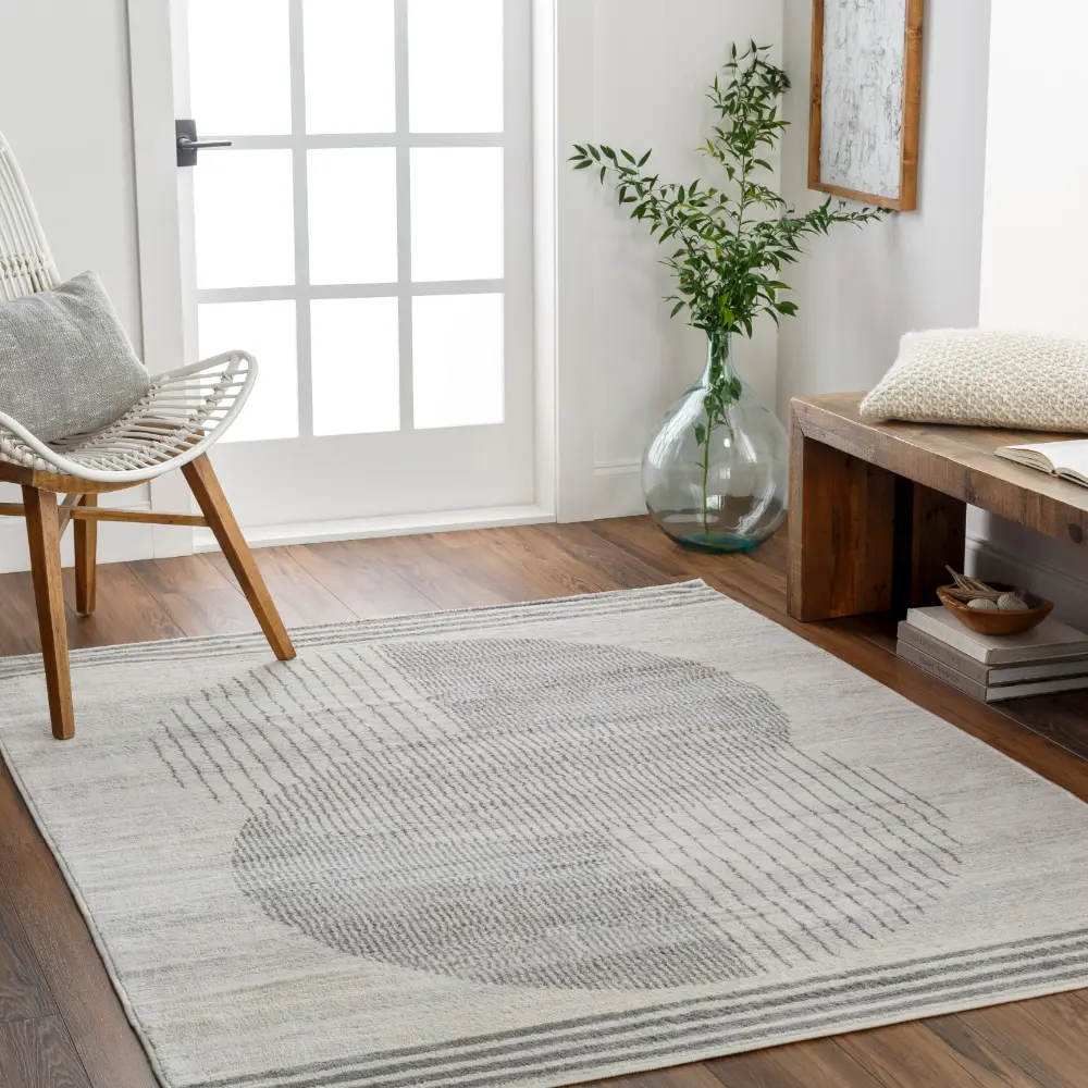 Enso2 Scandi Geometric Grey Rug - Image 2