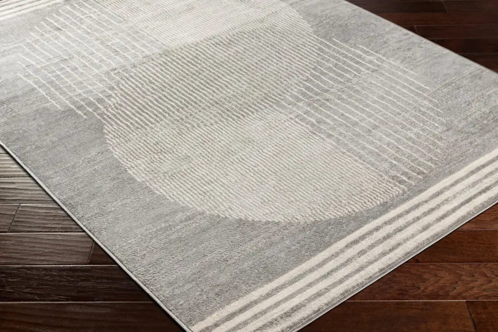 Enso2 Scandi Geometric Light Grey Rug - Image 3