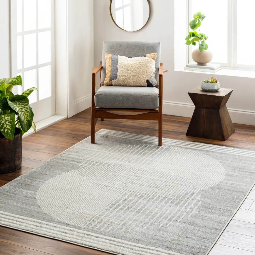 Enso2 Scandi Geometric Light Grey Rug - Image 6