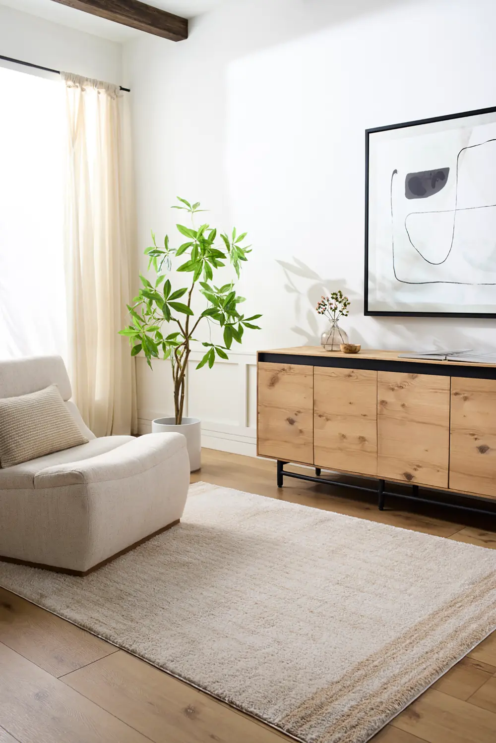 Enso3 Machine Washable Global Shaggy Beige Rug