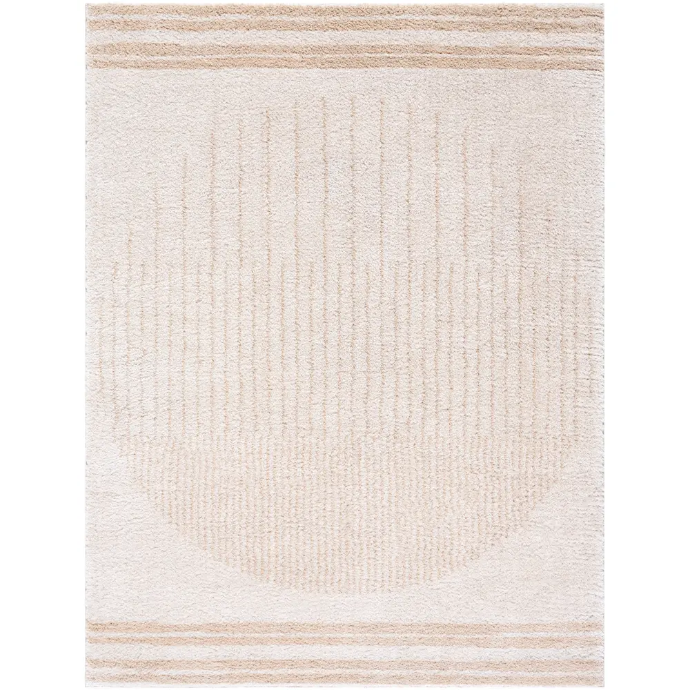 Enso3 Machine Washable Global Shaggy Beige Rug - Image 3