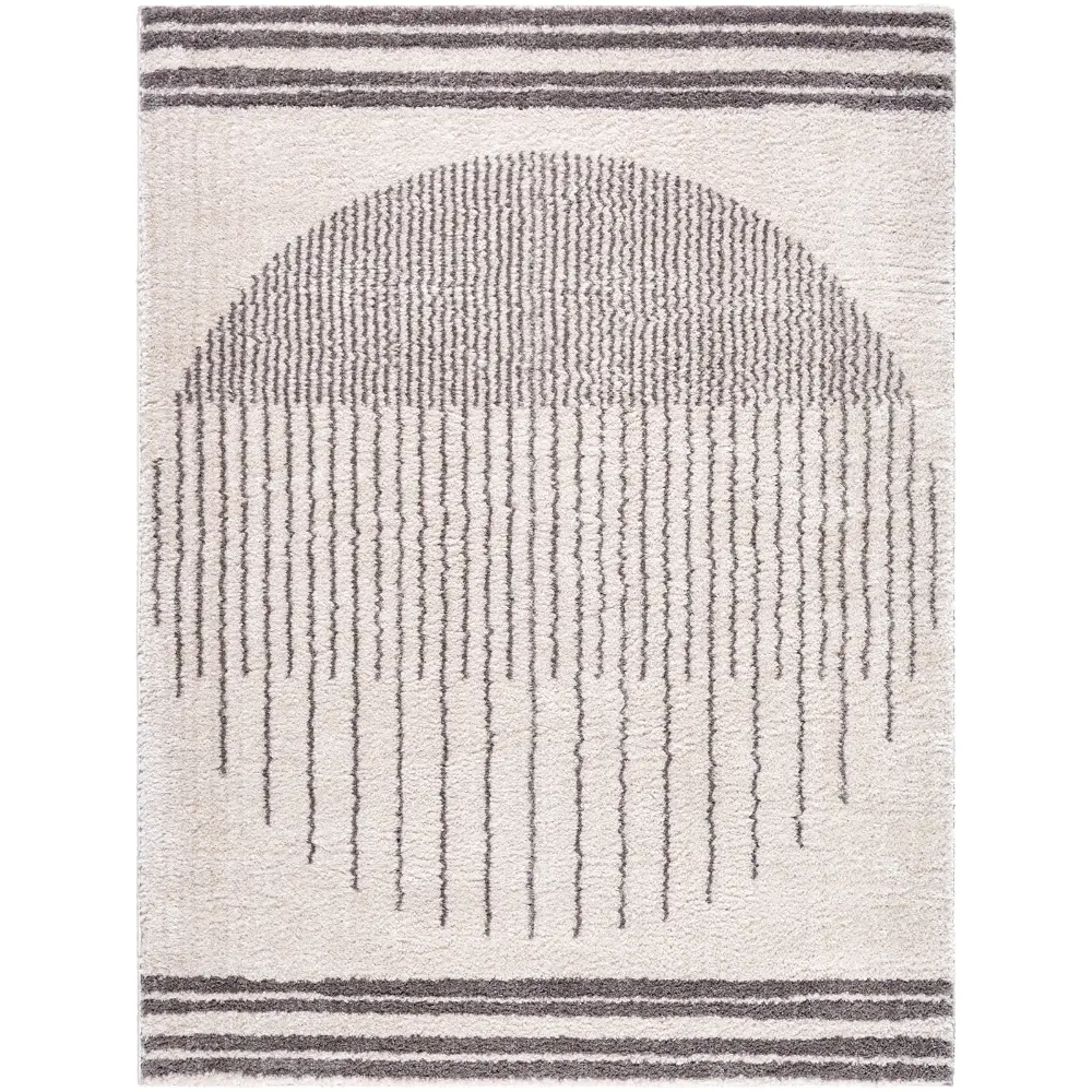 Enso3 Machine Washable Global Shaggy Charcoal Rug - Image 2
