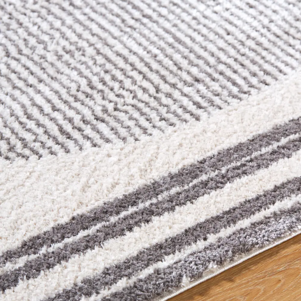 Enso3 Machine Washable Global Shaggy Charcoal Rug - Image 4