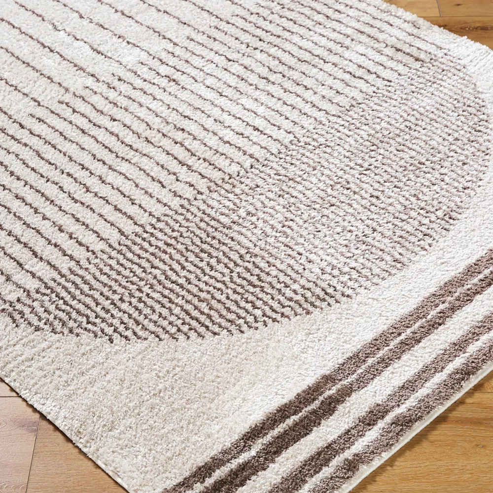 Enso3 Machine Washable Global Shaggy Dark Brown Rug - Image 2