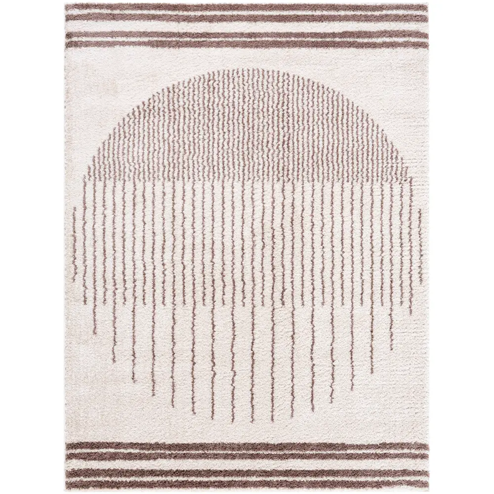 Enso3 Machine Washable Global Shaggy Dark Brown Rug - Image 7