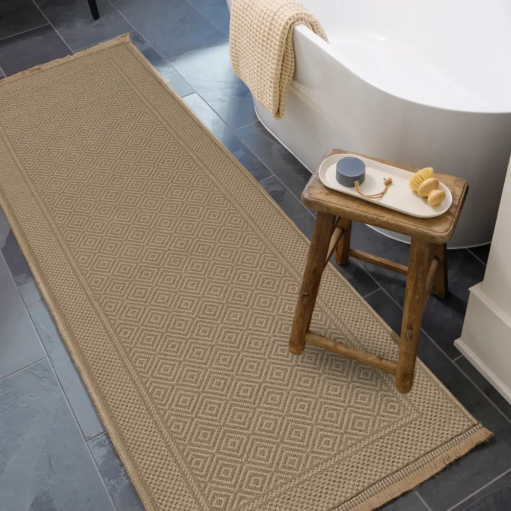 Esha Cottage Tan/Beige Machine Washable Jute Rug - Image 3