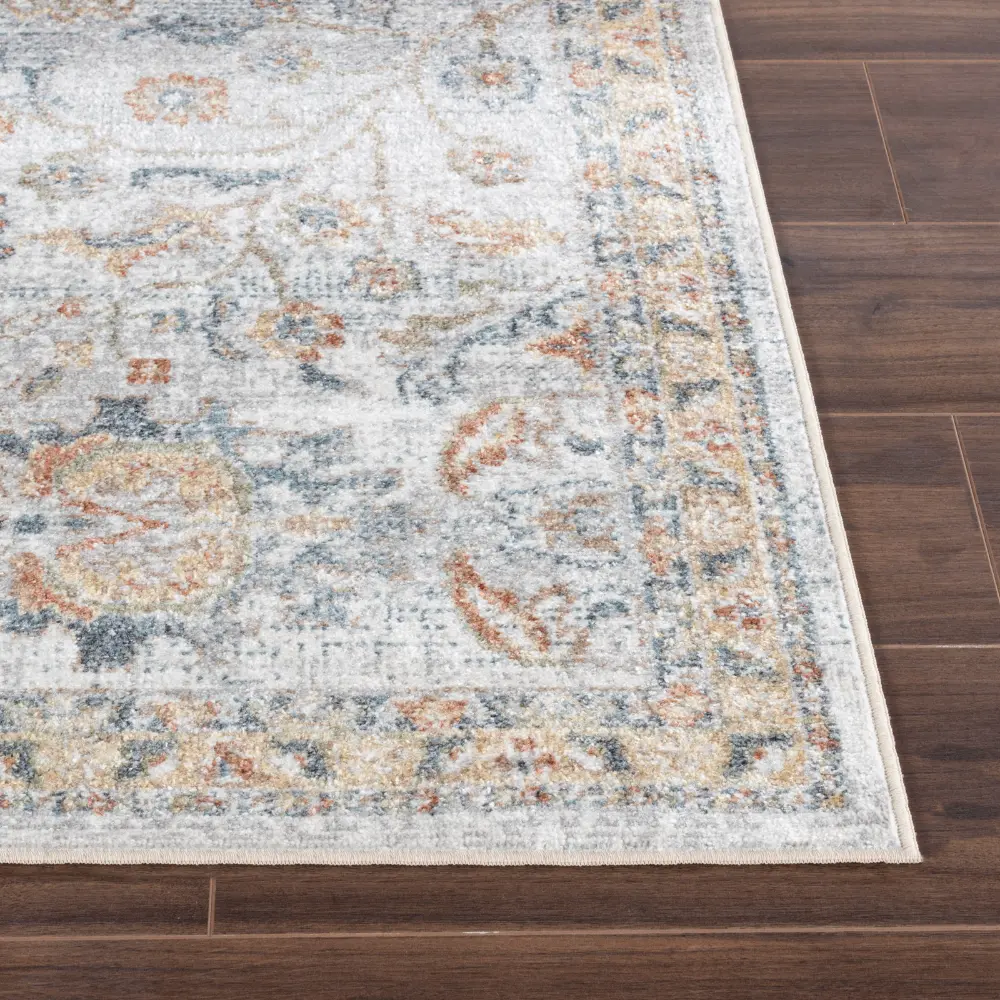 Esther Machine Washable Oriental Boho Grey/Oatmeal Rug - Image 10