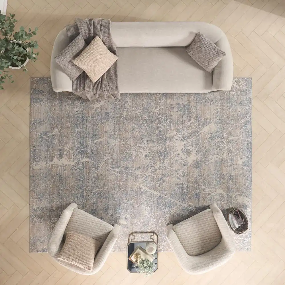 Exhale EXL02 Beige Blue Rug - Image 3