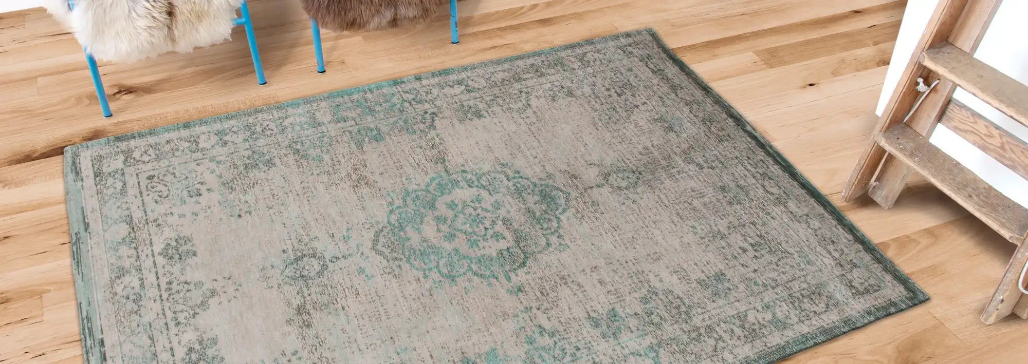 Fading World 8259 Jade Oyster Washable Rug - Image 2