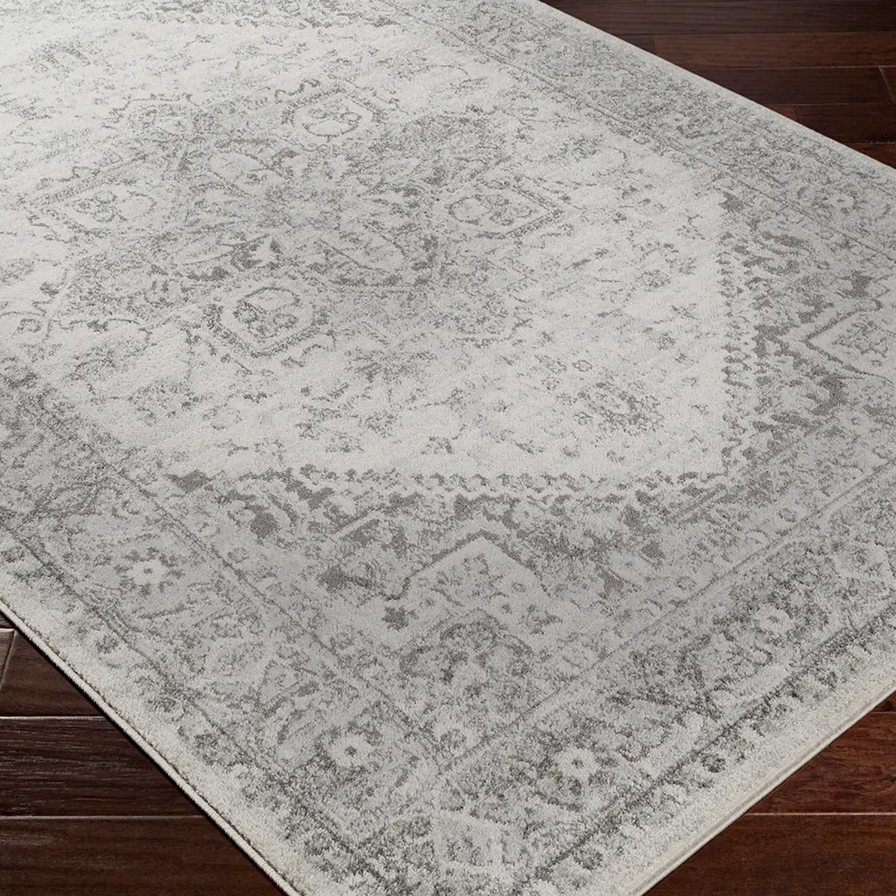 Farah Vintage Oriental Boho Grey/White Rug - Image 12
