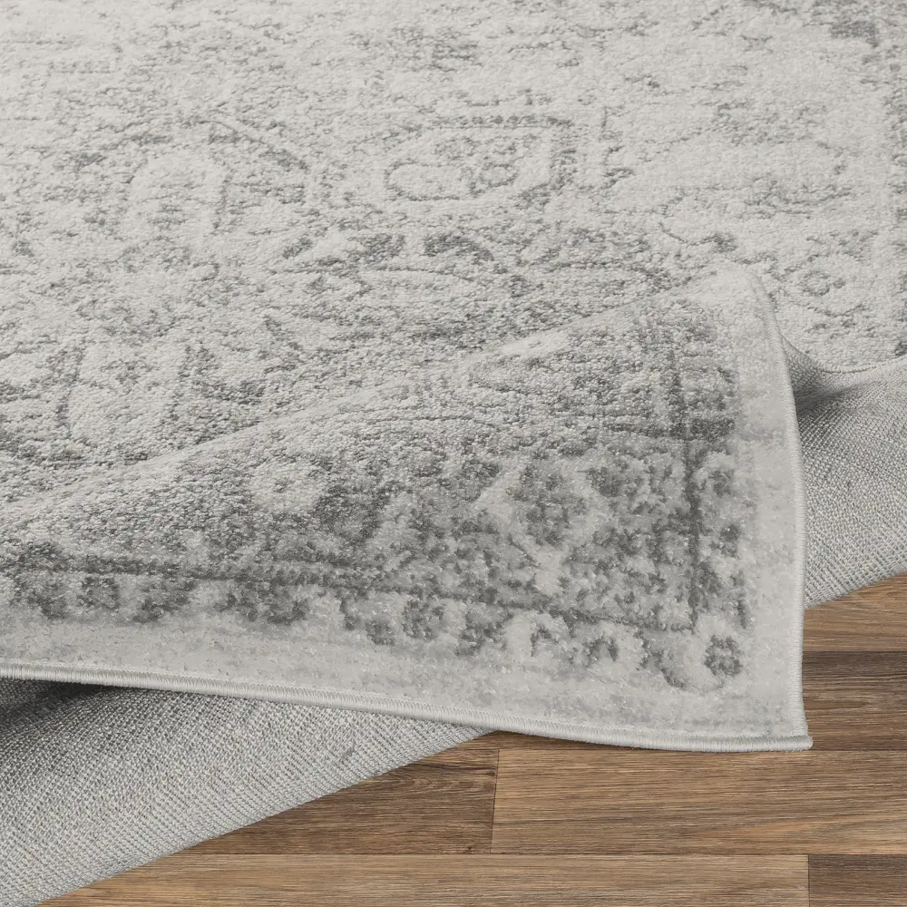 Farah Vintage Oriental Boho Grey/White Rug - Image 6