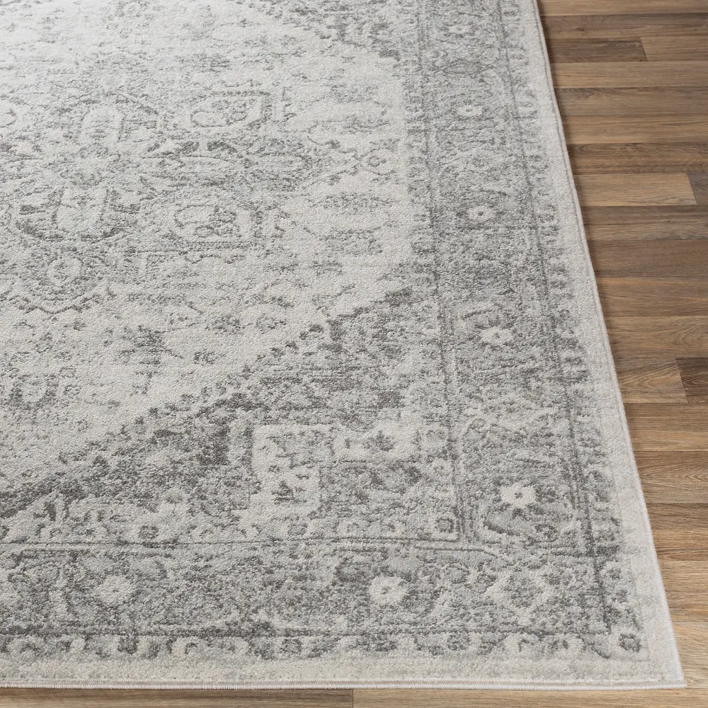 Farah Vintage Oriental Boho Grey/White Rug - Image 8