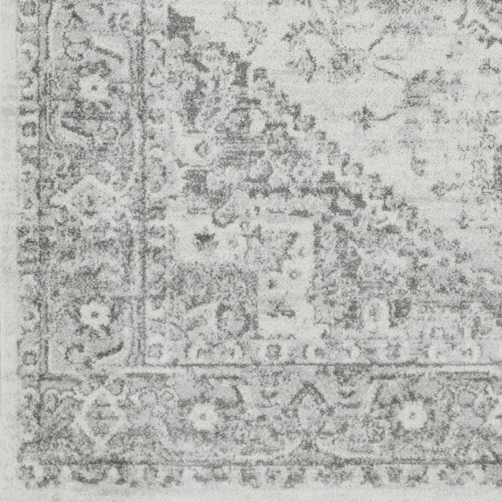 Farah Vintage Oriental Boho Grey/White Rug - Image 9