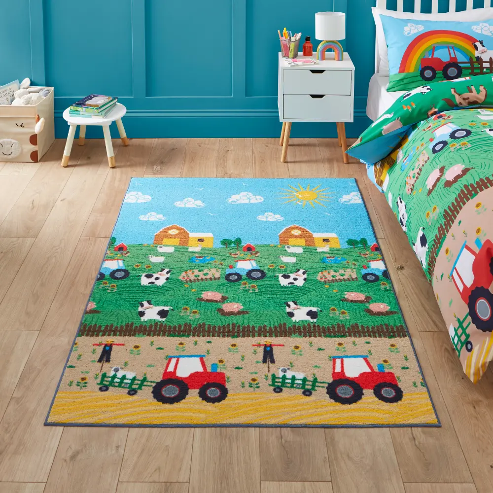 Catherine Lansfield Farmyard Animals Multi - Washable